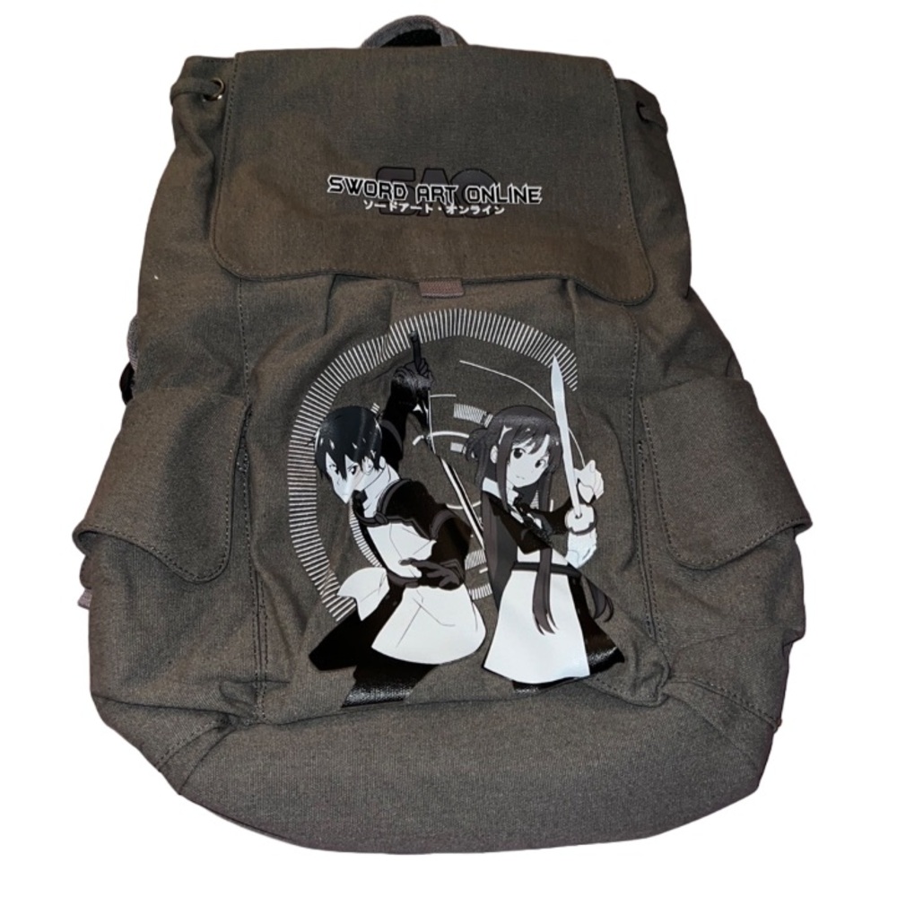 NWT Classic Anime Canvas Backpack Rucksack Bag School Backpack SAO - Picture 1 of 4